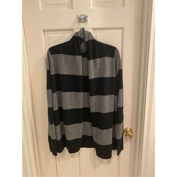 Theory Oversized Striped Cashmere Cardigan - Picture 1 of 7